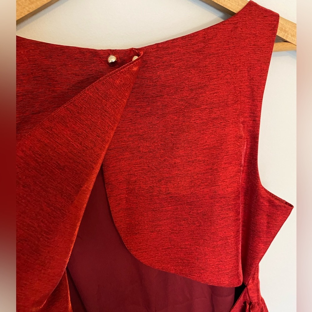 Urban Outfitters Lucca Couture Metallic Red Short Dress Cutout Small - Picture 12 of 13